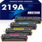 219A 219X MFP 3302FDWG Toner: Kompatible Ersatz für HP 219A 219X für Color Laserjet Pro MFP 3302FDW 3302SDW 3302FDN 3302FDNG 3302SDWG 3202DN 3202DW W2190A Schwarz Cyan Magenta Gelb 4-Pack Kein Chip