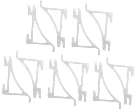 jojofuny Refrigerator Shelf Clips Replacement 10pcs Silver Aluminum Alloy Freezer Shelf Hooks for Fridge and Cabinet