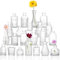 20Pcs Bud Vases Set Small Vases Vintage Glass Bottles Clear Bud Vase in Bulk Multiple Shape Cute Glass Vase for Rustic Wedding Centerpieces Table Decorations and Home Decor(Clear)