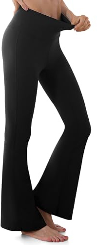 Schlaghose Damen High Waist Bootcut Leggings, Flared Yogahose Stretch | Butterweich & elastisch: Blickdichte High Waist Schlaghose mit schmeichelndem Bootcut für Yoga, Fitness & Alltag