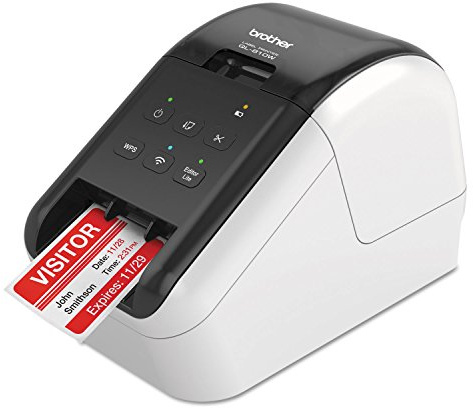 Brother Ql-810W Ultra-Fast Label Printer with Wireless Networking Earplug, 10 cm, Black