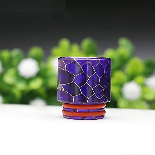 Resin Vape Mundstück Wild Cobra Drip Tip für E-Zigarette 810 Gewinde RTA Zerstäuber für SMOK TFV12 Prince Frei von Tabak und Nikotin (Color : Blue)