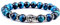 FG Jewels Bracelet Protection Symbole Bouddha Tibétain Hommes/Femmes Bracelet Pierre Naturelle Oeil DE Tigre Bleu Turquoise Bracelet Perle 8 mm Bracelet Porte Bonheur Cadeau Noel, One Size, Pierre,