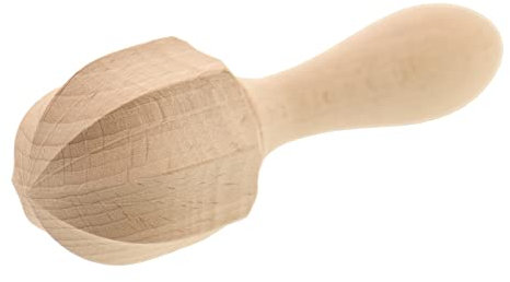 5x HOFMEISTER® Zitronenpresse aus Holz, 14 cm, einfaches Auspressen von Zitronen & Orangen, Saftpresse für Zitrusfrüchte, stabile Entsafter, aus Buchen-Holz