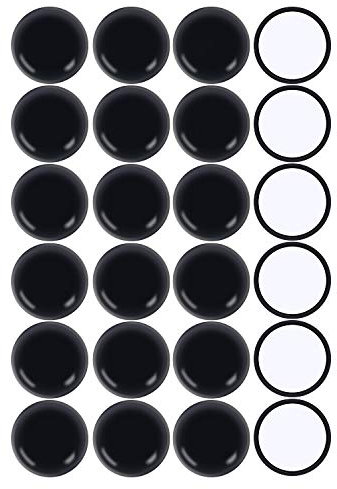 Ezprotekt Ø 50mm Filzgleiter Selbstklebend, Möbelgleiter zum Verschieben von Möbeln auf Teppich, Schwarz, 24 Stück Filzgleiter für Stühle, Möbelgleiter Filz Selbstklebend, Mit Idealer Klebkraft