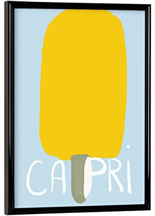 artboxONE Poster mit schwarzem Rahmen 18x13 cm Essen & Trinken Capri LO EIS - Bild Capri Capri EIS