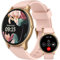 AGPTEK Smartwatch mit Telefonfunktion, Fitness Tracker Damen, 1,32 Zoll runde Armbanduhr mit 100+ Sportmodi, Herzfrequenz, Schrittzähler, Schlafmonitor für iOS & Android Rosa
