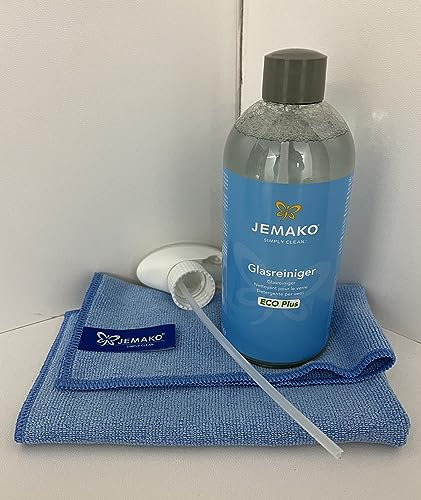 Jemako Glasreiniger 500 ml+Schaumpumpe + Profituch S (35x45cm)