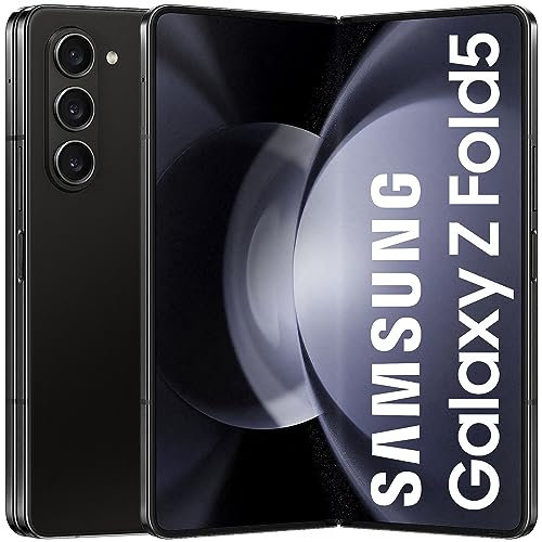 Samsung Galaxy Z Fold5 5G | Dual SIM with 512GB Storage + 12GB RAM | 7.6/6.2 Display | Android 13 | SIM Free Unlocked Smartphone |Phantom Black (Renewed)