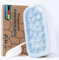 STEINBACHER® Premium Eiswürfelbox | großer Eiswürfelbehälter + Silikon Eiswürfelform in geprüfter Lebensmittelqualität (Set) BPA-frei & Spülmaschinenfest - perfekt für Drinks & Babybrei (Arctic Blue)