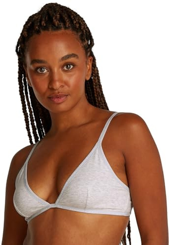 Tommy Hilfiger Damen Triangle, Grau (Warm Ice Grey Heather), L