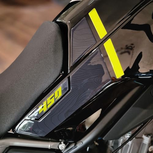 Resin Bike Aufkleber Kompatibel Mit CF Moto 450 MT 2024-2025 Tundra Grey Motorrad Seitenschutzgitter Tank-Schutzfolie vor Stößen und Kratzern. Aufklebersatz 3D-Harzklebstoff - Stickers Made in Italy