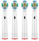 KOMA NK14 - Ersatzköpfe kompatibel mit Braun Oral-B 3D White Zahnbürsten, 4 Stück