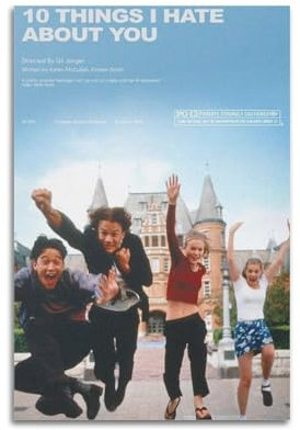 MIMOCATO Filmposter 10 Things I Hate About You, TV-Serie, Kunstposter, Druck, Poster für Hausbau, ästhetische Dekoration, Leinwand, Wandkunst, Schlafzimmerdekoration, 30 x 45 cm, ungerahmt, 41