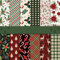 Scrapbook Papier Vintage Doppelseitiges Scrapbooking Papier, 30x30 cm Rentier Weihnachtsbaum Muster Klassisch Decoupage Papier Block, 12 Muster 24 Blatt DIY Dekorpapier für Journal Scrapbooking