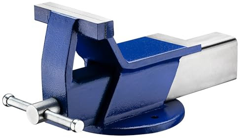 Wiltec Tornillo de banco de trabajo fijo mordazas 125 mm sujeción 80 mm mordaza de banco con base fija