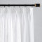 MYSKY HOME Vorhänge Kurz Leinenoptik Gardine Wohnzimmer Gardinen mit Kräuselband Halbtransparent Vorhang 2er Set H 145 x B 140 cm Natürlicher Stil Gardine Halbtransparent Linen Curtains, Weiß