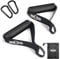 INNSTAR Heavy Duty Exercise Handles, Cable Machine Attachments Resistance Bands Handles with Solid ABS Core Grips Fitness Strap Stirrup Handle Cable Attachment Silicon Grip (Handle+Buckle)