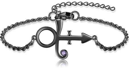 HUKKUN Prinzensymbol Armband 925 Sterling Silber Prinzensymbol Schmuck Geschenke für Prinz Fans