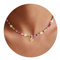 TINGN Bunte Perlen Buchstaben Kette Damen - Bunte Perlenkette mit Buchstaben M Kette Damen Schmuck Mädchen Geburtstagsgeschenk für Frauen Schwester Geschenke für Frauen Freundin Teenager Mädchen