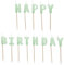 PartyDeco Geburtstagskerzen Happy Birthday Hellgrün | 2,5 cm - 13 STK.