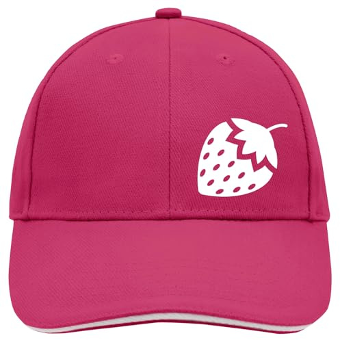 Huuraa Cappy Mütze Erdbeere Strawberry Geschenk | Baseballkappe Basecap Kappe Geschenkidee Unisex Baseball Cap