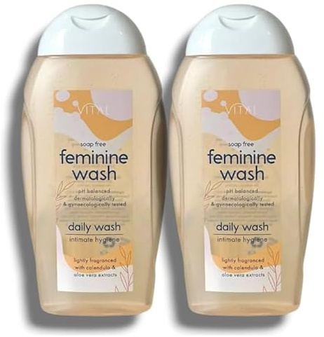 2x Vítāl | Soap Tree Feminine Wash - With Calendula and Aloe Vera Extracts | pH Balanced, Daily Intimate Hygiene with, Lightly Fragranced | 300mL Each
