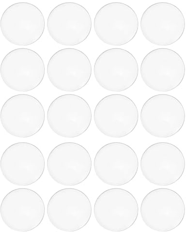 DECOMELODY 30 Stück Acryl Lampenschirme Rund Flach Transparente Linsenabdeckung Hitzebeständig Ersatzglas für Einbaustrahler für Innen und Außenbeleuchtung