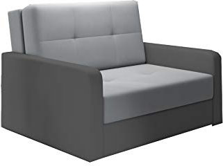 mb-moebel kleines Sofa mit Schlaffunktion und Bettkasten Schlafsessel Gästebett Jugendsessel Couch Bettsofa ERIK02 (Bahama 31 + Bahama 35)