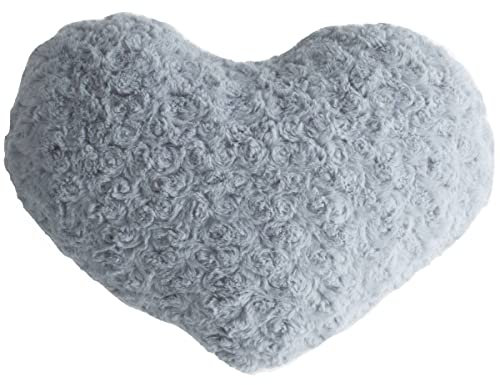 Atmosphera - Kissen Herz - Bouclé - grau - 28x36 cm - Grau