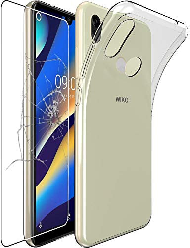 ebestStar - Hülle für Wiko View3 Lite (2019), Silikon Handyhülle Cover, Klar TPU Schutzhülle, Slim Handy Case, Transparent + Panzer Schutz Glas