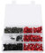 Kit bulloni per carenatura, 198 pezzi/set viti per carenatura parabrezza M5 Kit bulloni M6 Accessori per moto(Rosso)