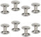 100 juegos de remaches de cuero de acero inoxidable plateado, remaches de doble tapa, tachuelas metálicas tubulares, reparaciones para artesanías de cuero, ropa, zapatos, bolsos, cinturones (9 mm)