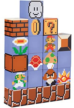 Super Mario Bros Level-Bau-Licht - Offiziell lizenziertes Nintendo Merchandise, Stimmungslicht für Zuhause oder Bürodokumentation, Geschenk für Retro-Gamer