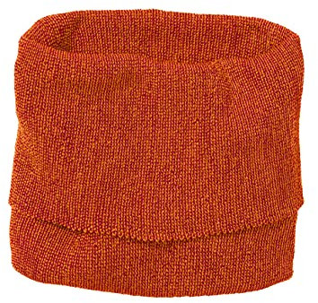 SCHLAUCH-SCHAL Baby & Kinder - 100% Bio-Merino – angenehm wärmend & super weich - unisex 1 – 12 Jahre – nachhaltig & fair – besonders leicht & dünn - made in Germany | Orange-Bordeaux Gr. 2
