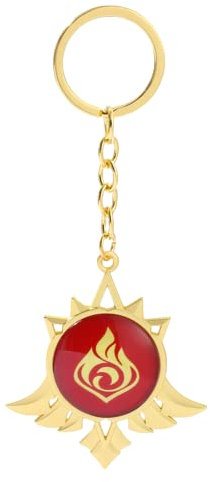 ZHUYAO-Anime Keychain,Metall Schlüsselanhänger Anhänger Badge Schlüsselanhänger Geschenke Spielcharakter Cosplay Schlüsselring Anhänger Zubehör, 13cm