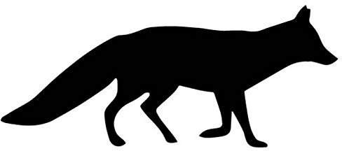 MACMRD Auto Aufkleber 15,7 cm * 6,6 cm Fuchs Muster Dekorieren Auto Aufkleber Kofferraum Zubehör Vinyl Aufkleber Schwarz/Silber