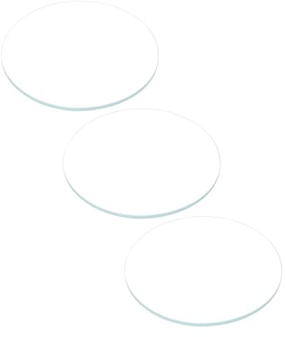 sourcing map 3Stück Uhr Glas Kristall Linse, 42mm Durchmesser 1,1mm Kantenstärke Doppelkuppel Runde Klarsichtglas Ersatzteile für Uhrmacher Uhr Glas Linse Ersatzteil