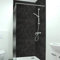 DRUCK-EXPERT Premium Duschrückwand 0,4 mm selbstklebendes Hart-PVC, Größe:3 x B 103 x H 240 cm Hochformat, Muster:Schiefer schwarz