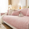 Weiche Chenille Sofabezug - Das neue Four Seasons Sofa überzug Universal Antirutsch Couch überzug 1 2 3 4 Sitzer, Sofa Sitzkissenbezug Sofaüberwürfe L Form Möbelschutz für Wohnzimmer (Rosa)