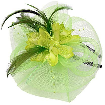 QWUVEDS Und Hochzeit Mesh N Fascinator Federn Party Mode Bänder Stift Hut Y Frauen Baseballmützen Party Hüte Regenbogen
