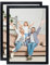 Hengsong 2 Bilderrahmen A2 Set(42x59.4),Mehrfach Bilderrahmen mit Acryglas&MDF für Family&Kinder,Hochzeitsgeschenk,ca.44.9x62.3cm,Schwarz
