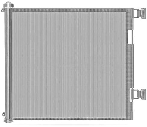 MIOTEQ Türgitter-Rollo, 0–300 cm, Treppenschutzgitter, Hundetürgitter und Baby-Treppenschutzgitter, einziehbare Tür, ausziehbare Hundebarrieren for den Innen- und Außenbereich (Color : Gray)