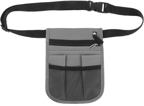 CENPEK Nurse Waist Pack, 21x16.5cm Multi-Purpose Small Tool Bag, Belt Bag, Tool Organizer (Gray)