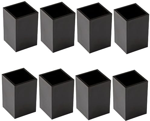 SHINEOFI 8 Pièces Porte-stylo Carré Porte-pinceau De Maquillage Transparent Organisateur De Pinceaux De Maquillage Organisateur De Trousse De Maquillage Pot à Crayons Acrylique Black