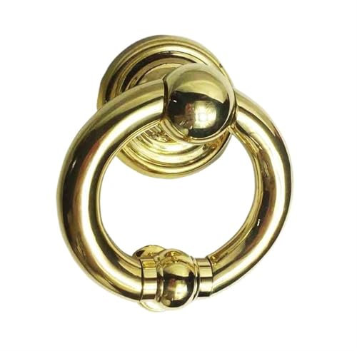 SynapSYA Battente per Porta Grande batacchio for Porta d'ingresso in Ottone, Maniglia ad Anello for Porta d'ingresso in Legno e Vetro(3.5 in Copper Color)