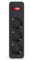 Aigostar Adaptador Enchufes Plano con 3 Tomas y Interruptor,Ladron Enchufes con Protección Infantil,Enchufe de Pared,16A,250V,Negro