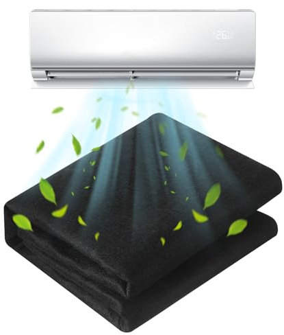 XSHAO® Aktivkohlefilter Matte, Luftfiltermatte 3mm Zuschneidbar Kohlefilter Schwarz filtermatten für Luftreiniger Küche 122cm x 41 cm