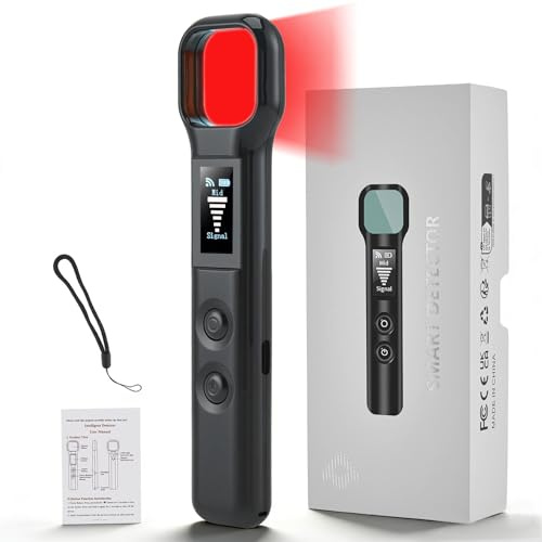 Eirolace Wanzen Detektor 6-in-1 – Kamera Detektor mit Display, RF-, GPS-Tracker & Magnetische Signal-Finder, 6 Empfindlichkeitsstufen für Hotel, Heim, Büro, Auto & Reisen