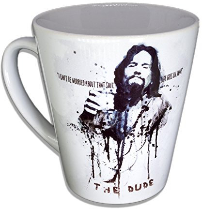 The Dude The big Lebowski - Handarbeit Designer Tasse aus brillanten Porzellan Unikat - Tasse, Becher, Kaffeetasse, Teetasse Keramik Tasse, 330ml, Geschenk für Freunde